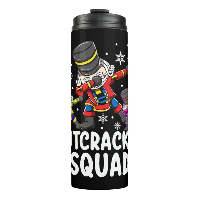 Dabbing Nutcracker Cousin Squad Funny Matching Thermosbecher (Vorderseite)