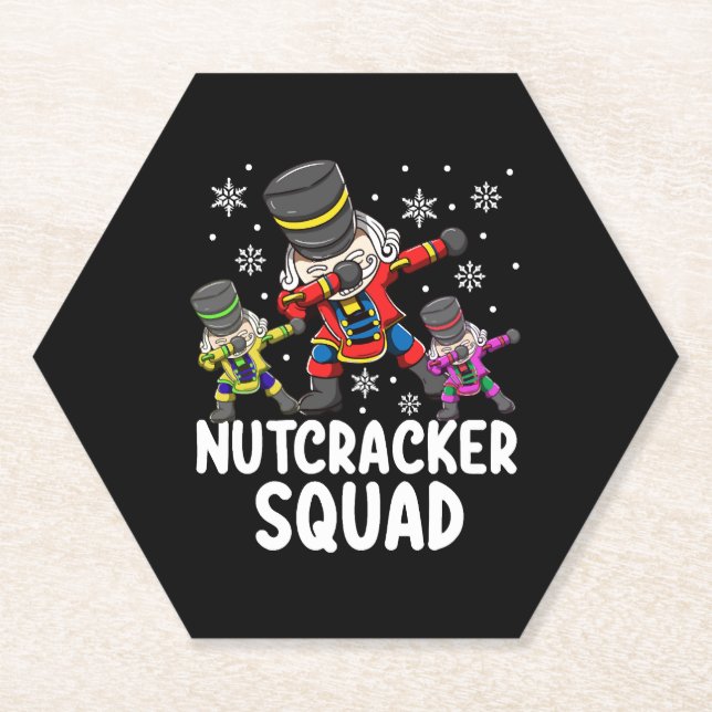 Dabbing Nutcracker Cousin Squad Funny Matching Untersetzer (Vorderseite)