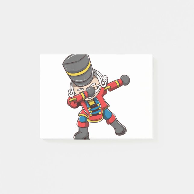 Dabbing Nutcracker Squash-Matching Weihnachten Post-it Klebezettel (Vorderseite)