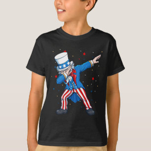 Dabbing Onkel Sam 4. Juli Kinder Jungen Männer  T-Shirt