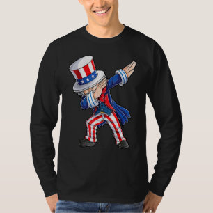 Dabbing Onkel Sam 4. Juli Kinder Jungen Männer T-Shirt