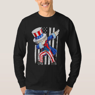Dabbing Onkel Sam 4. Juli Kinder Jungs Mädchen 1 T-Shirt