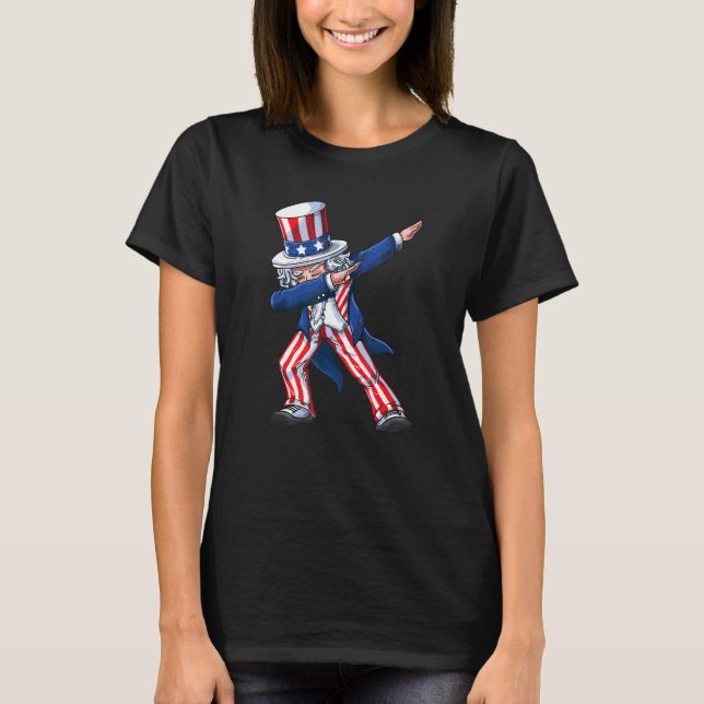 Dabbing Onkel Sam 4. Juli Kinder Männer Kinder Jun T-Shirt (Vorderseite)