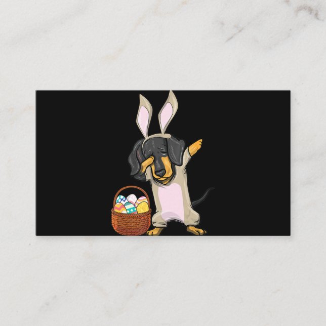 Dabbing Osterfest Sonnige Dackel Dackel Giro del M Begleitkarte (Vorderseite)