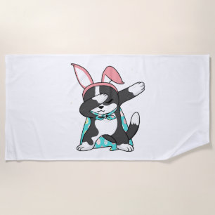Dabbing Ostern Bunny Costume Katze Fisch Strandtuch