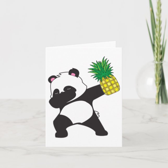 Dabbing Panda Bear Pineaple Aloha Beach Hawaiian Karte (Vorderseite)