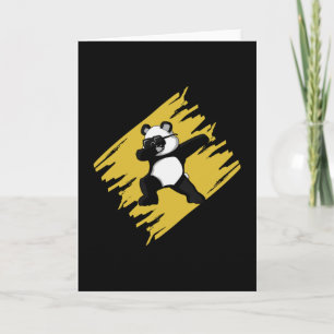 Dabbing Panda Bear Süße Tier Funny Liebe Geschenk Karte