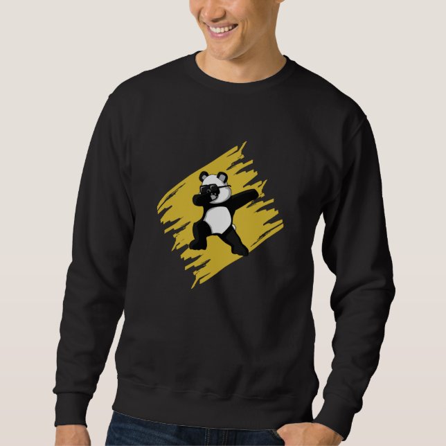 Dabbing Panda Bear Süße Tier Funny Liebe Geschenk Sweatshirt (Vorderseite)