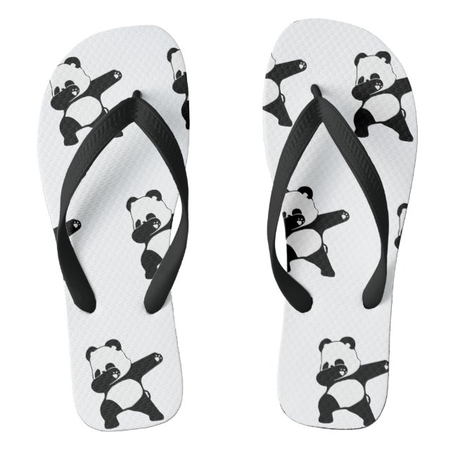 Dabbing Panda Flip Flops (Fußbett)