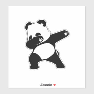 Dabbing Panda, Funny Panda dab dance Aufkleber