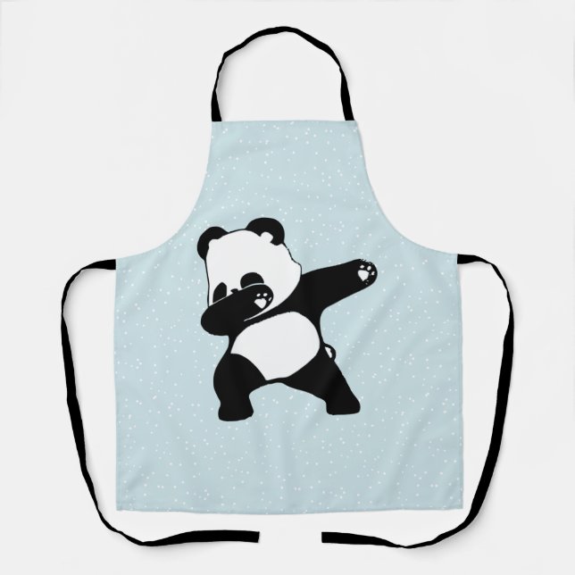 Dabbing Panda , Lustiger Panda dab tanzt Schürze (Vorderseite)