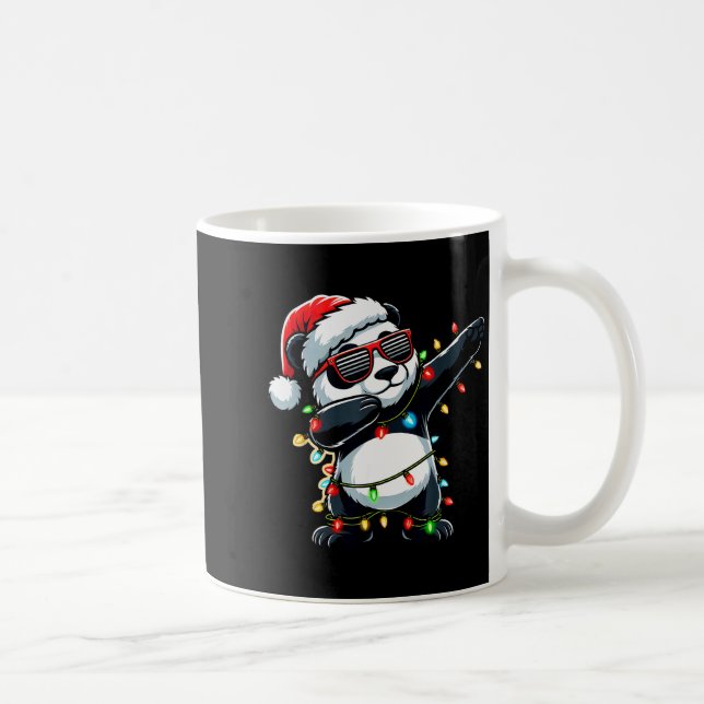 Dabbing Panda Xmas For Kids Boys Girl Panda Lover  Kaffeetasse (Rechts)