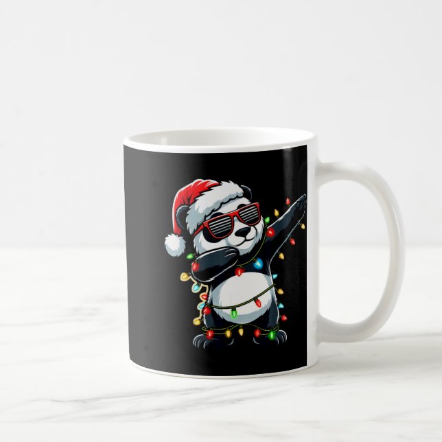 Dabbing Panda Xmas For Kids Boys Girl Panda Lover  Kaffeetasse (Rechts)