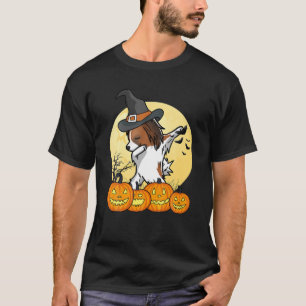 Dabbing Papillon Dab Dance Funny Dog Halloween Gif T-Shirt