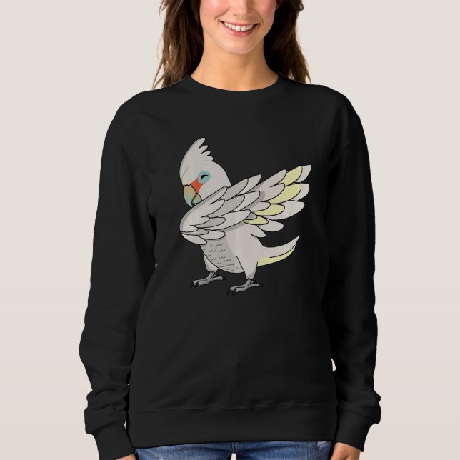 Dabbing Parrot I Goffins Cockatoo Sweatshirt (Vorderseite)
