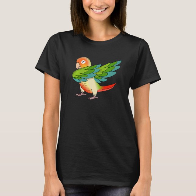 Dabbing Parrot I Green Cheek Ananas Conure T-Shirt (Vorderseite)