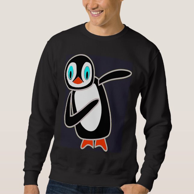 Dabbing Penguin Cool Penguin Dab Dance Dancing Cut Sweatshirt (Vorderseite)
