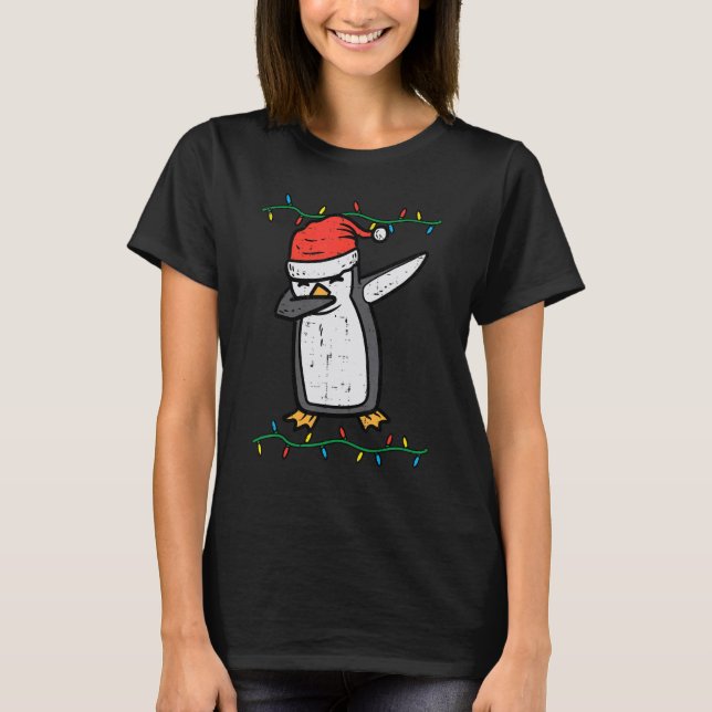 Dabbing Penguin Dab Xmas Christmas Boys Kids Youth T-Shirt (Vorderseite)