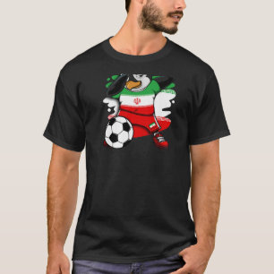 Dabbing Penguin Iran Soccer Fans Jersey Football L T-Shirt