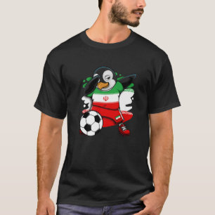 Dabbing Penguin Iran Soccer Fans Jersey Football L T-Shirt