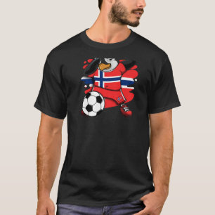 Dabbing Penguin Norway Soccer Fans Jersey Football T-Shirt