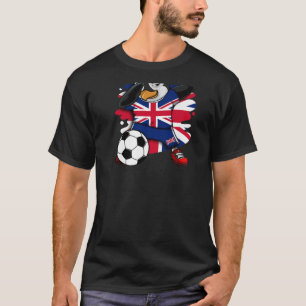 Dabbing Penguin Vereinigtes Königreich Fußball Fan T-Shirt