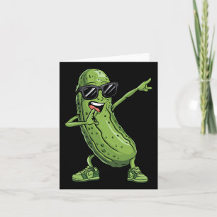 Dabbing Pickle Dancing Cucumber Funny Sungl Produk Karte