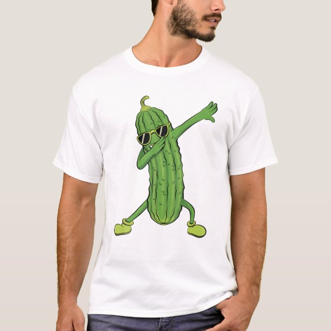Dabbing Pickle Dancing Cucumber Liebhaber Sonnenge T-Shirt (Vorderseite)