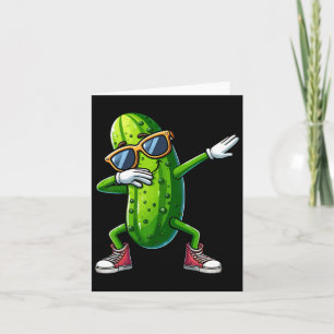 Dabbing Pickle Dancing Cucumber Lover Funny Pickle Karte