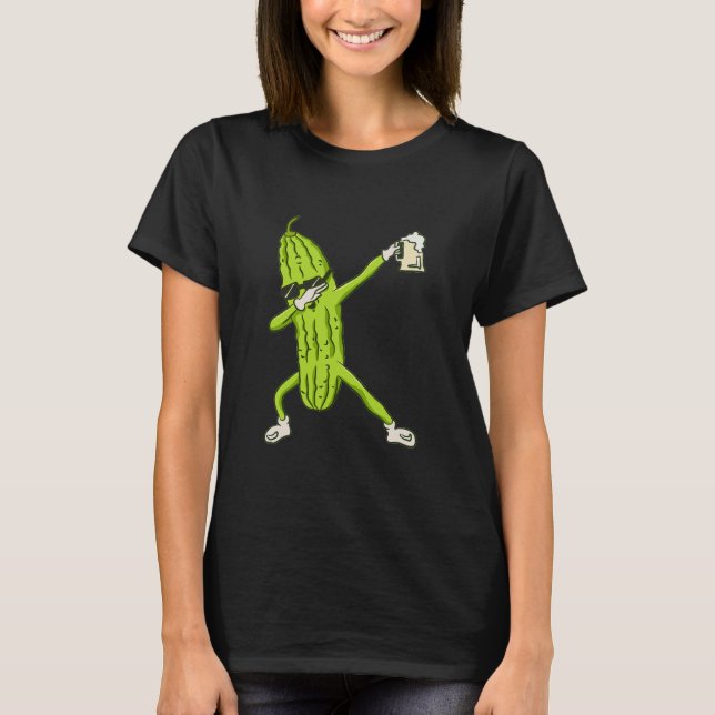 Dabbing Pickle Shir Dancing Cucumber T-Shirt (Vorderseite)