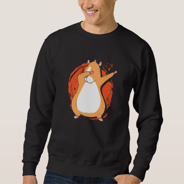 Dabbing Pig Graphic Guinea Pig Owner Pet Cavy Anim Sweatshirt (Vorderseite)
