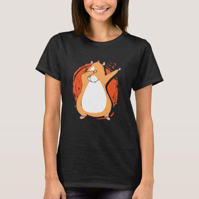 Dabbing Pig Graphic Guinea Pig Owner Pet Cavy Anim T-Shirt (Vorderseite)