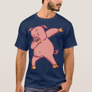 Dabbing Piggy Schwein Niedliches Tanztier Tier K T-Shirt