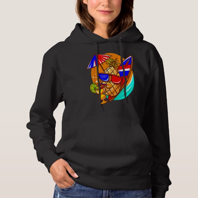 Dabbing Pineapple Sunglass Aloha Beaches Hawaii My Hoodie (Vorderseite)