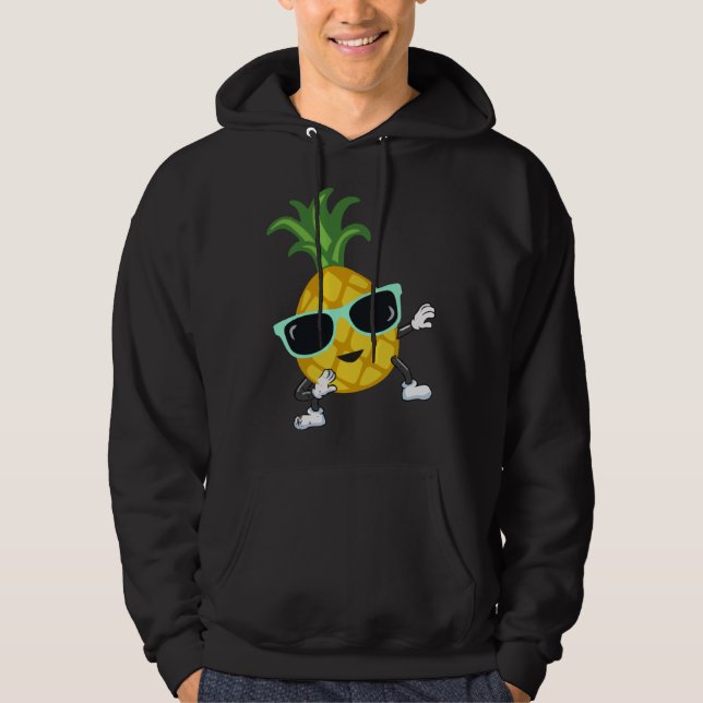 Dabbing pineapple sunglasses pool party for men wo hoodie (Vorderseite)