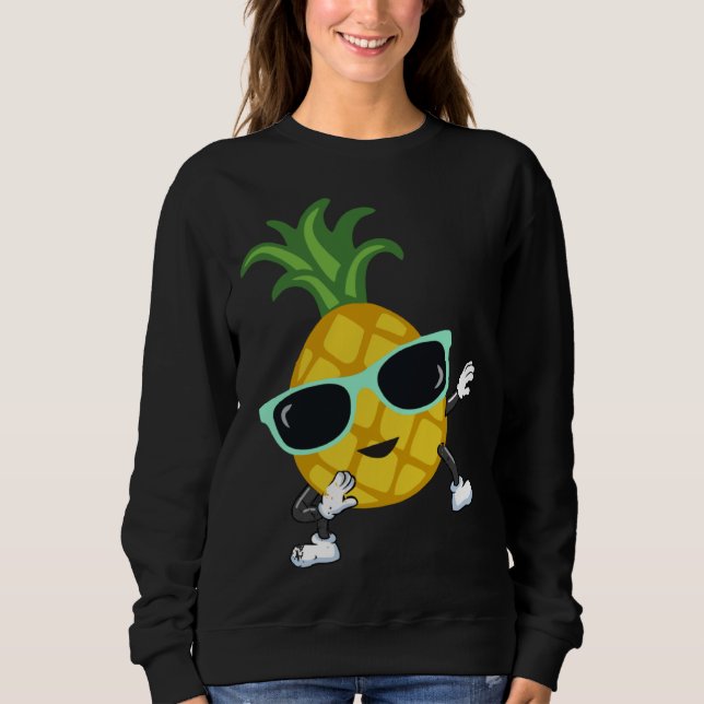 Dabbing pineapple sunglasses pool party for men wo sweatshirt (Vorderseite)