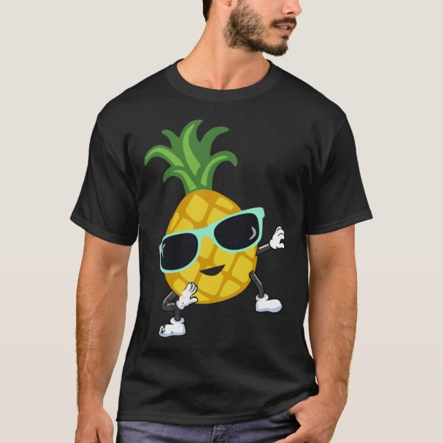 Dabbing pineapple sunglasses pool party for men wo T-Shirt (Vorderseite)