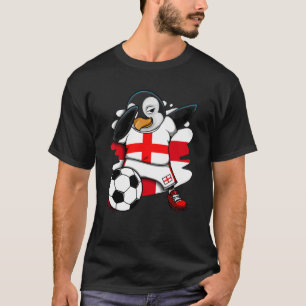 Dabbing Pinguin England Fußball Fans Jersey Footba T-Shirt