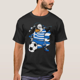 Dabbing Pinguin Greece Soccer Fans Jersey Football T-Shirt