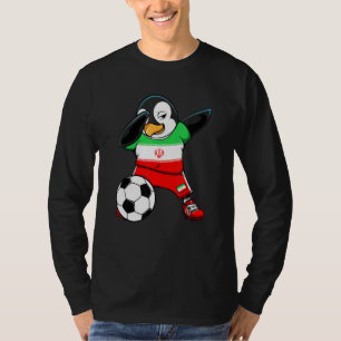 Dabbing Pinguin Iran Soccer Fans Jersey Football S T-Shirt
