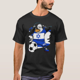 Dabbing Pinguin Israel Soccer Fans Jersey Football T-Shirt