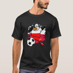 Dabbing Pinguin Polen Fußball Fans Jersey Football T-Shirt