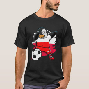 Dabbing Pinguin Polen Fußball Fans Jersey Football T-Shirt