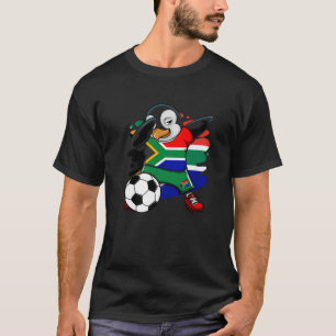 Dabbing Pinguin Südafrika Fußball Fans Jersey Fo T-Shirt