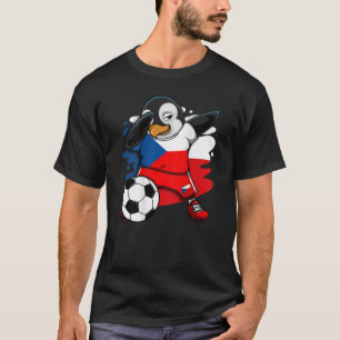 Dabbing Pinguin Tschechische Republik Fußball Fans T-Shirt