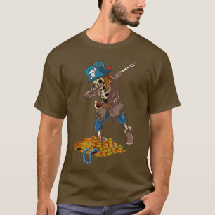Dabbing Pirate Skeleton Dab Kids Halloween Kostüm T-Shirt
