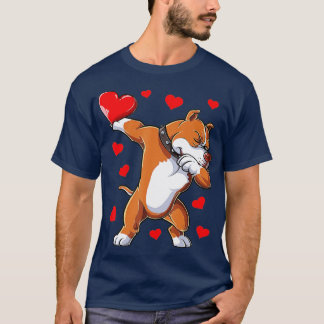 Dabbing Pit Bull Heart Valentinstag Boys Kinder ic T-Shirt