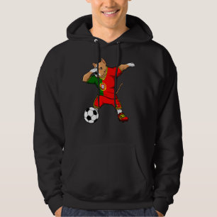 Dabbing Pitbull Dog Portugal Fußball Hoodie