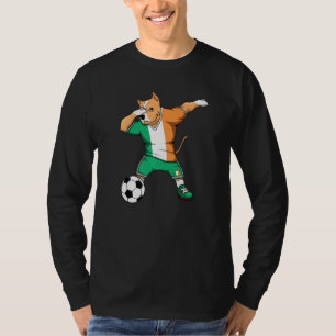 Dabbing Pitbull Ireland Soccer Fans Jersey Irish F T-Shirt