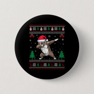 Dabbing Pitbull Weihnachtsmannmütze Boys Girls Kin Button